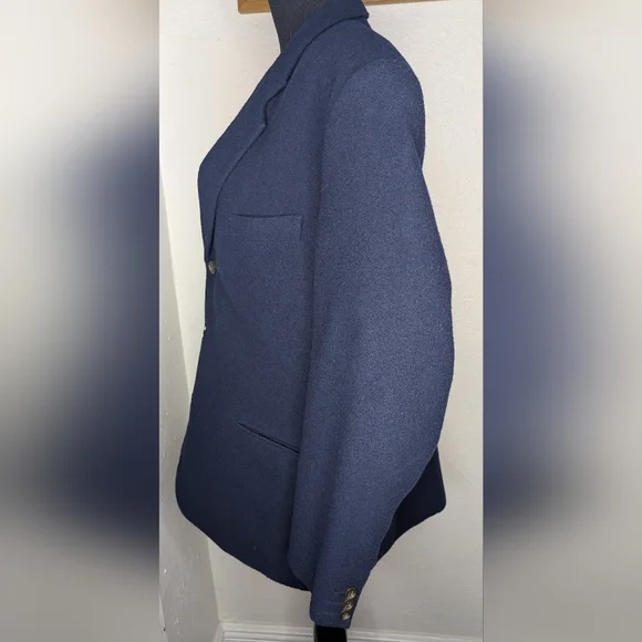 Vtg Celio Men's Wool Blend Navy Blue 3 Button Blazer Size Large
